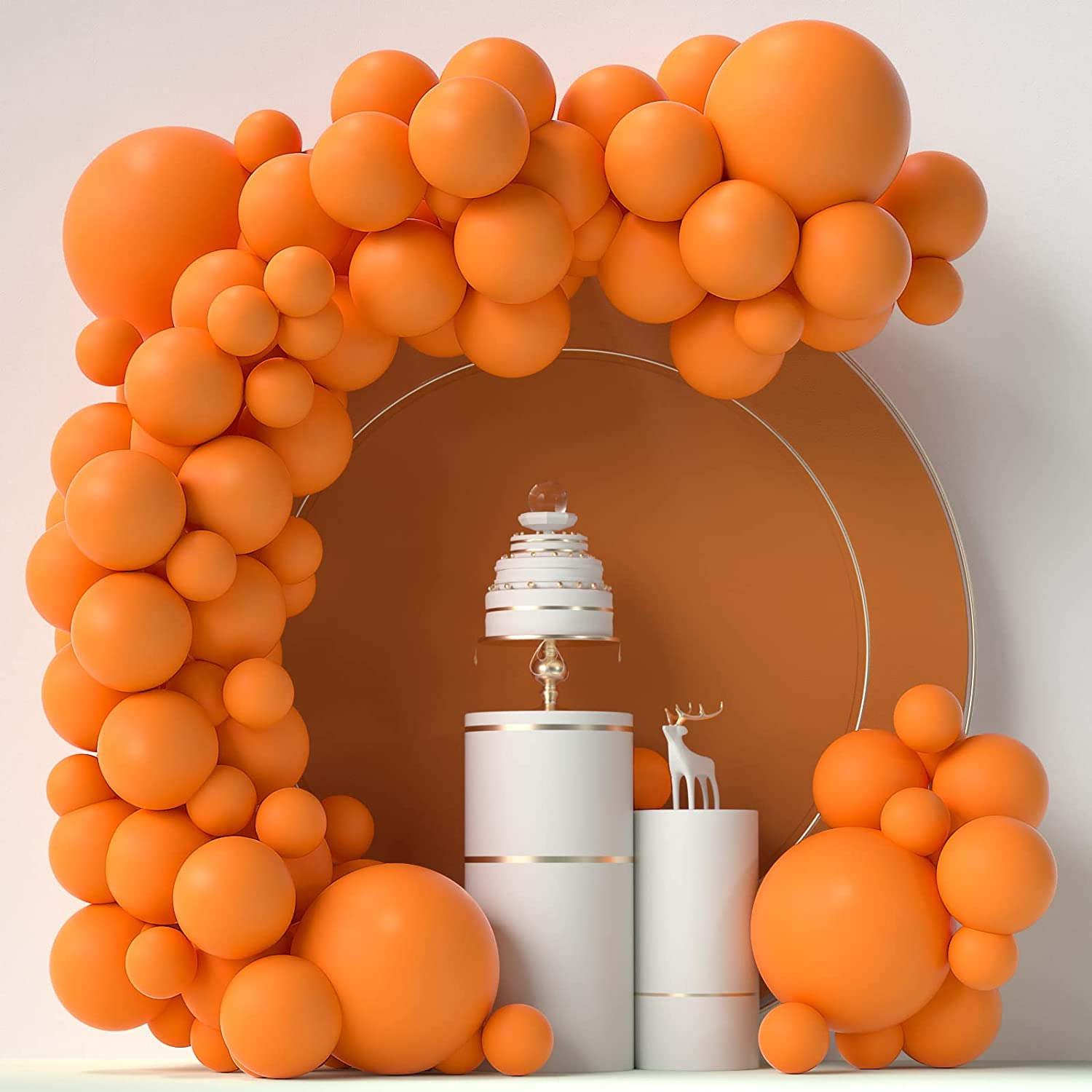 (85-tlg. Set) Party Deko Ballons Latex Luftballons - Orange