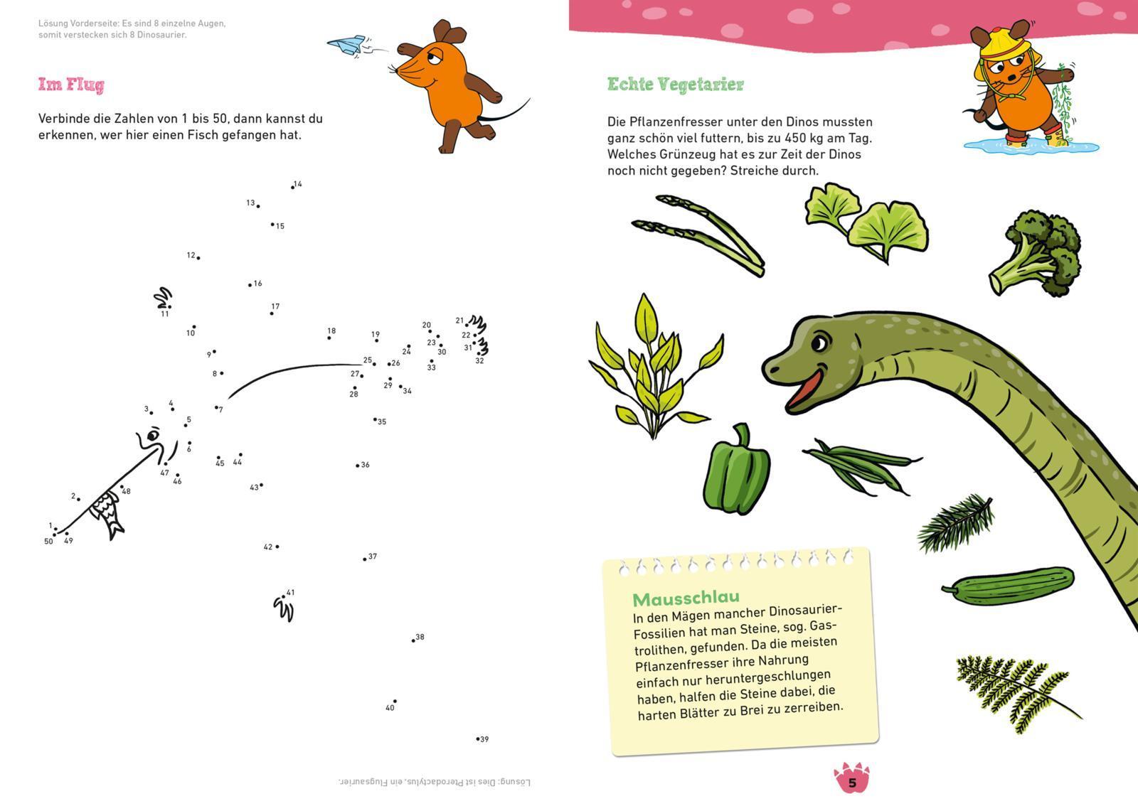 Frag doch mal ... die Maus: Mein Rätselblock mit der Maus - Dinos