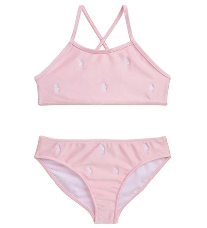 Polo Ralph Lauren Bikini - Uhr Hill - Rosa/Weiß m. Logos