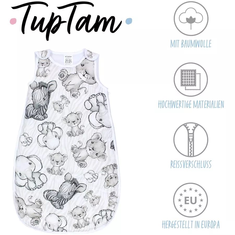 TupTam Baby Ganzjahres Schlafsack Wattiert beige