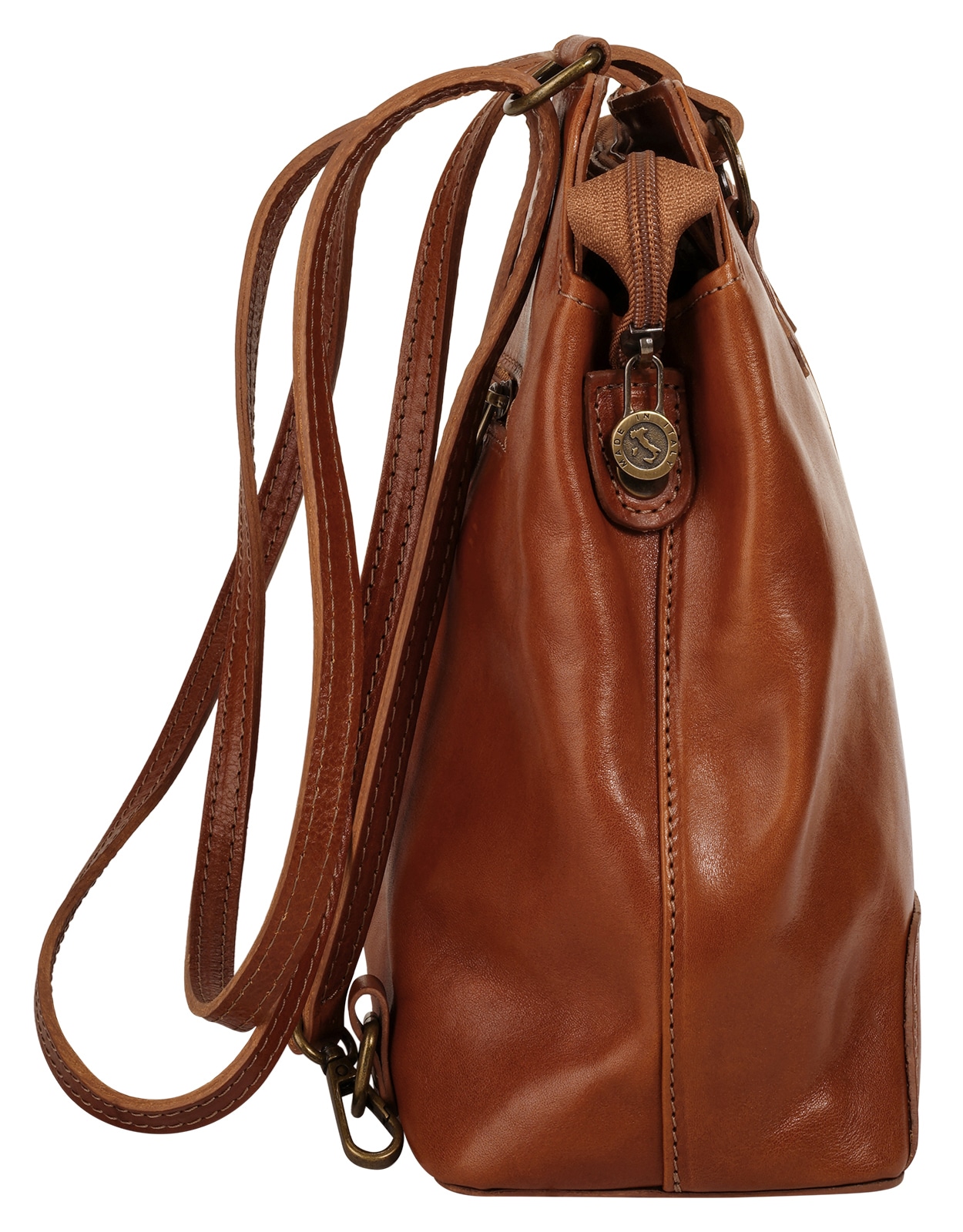 Piké Cityrucksack echt Leder, Made in Italy