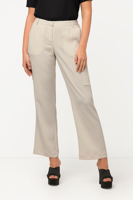 Cargohose, weites Bein, Cargotaschen, Hosenhaken