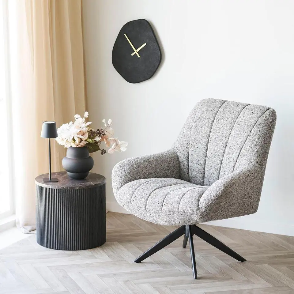 Hioshop Senta bureaulamp oplaadbaar zwart