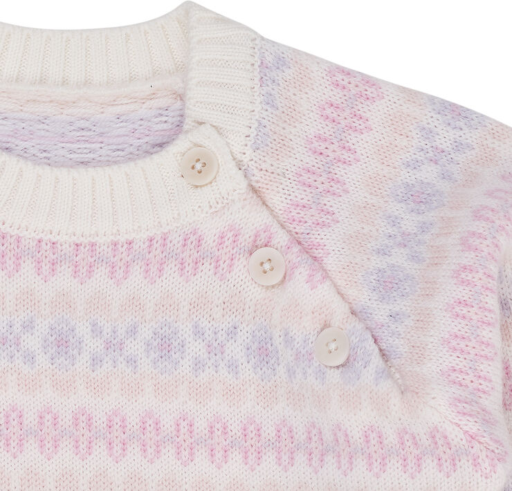 Copenhagen Colors MERINO PATTERN PULL OVER Lavender combi