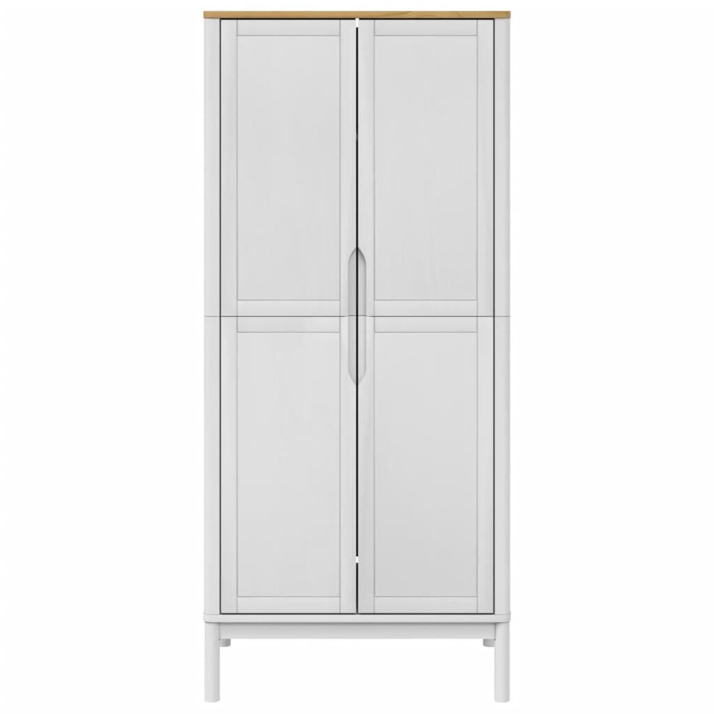 vidaXL FLORO Kledingkast Wit 77x53x171 cm Massief grenenhout