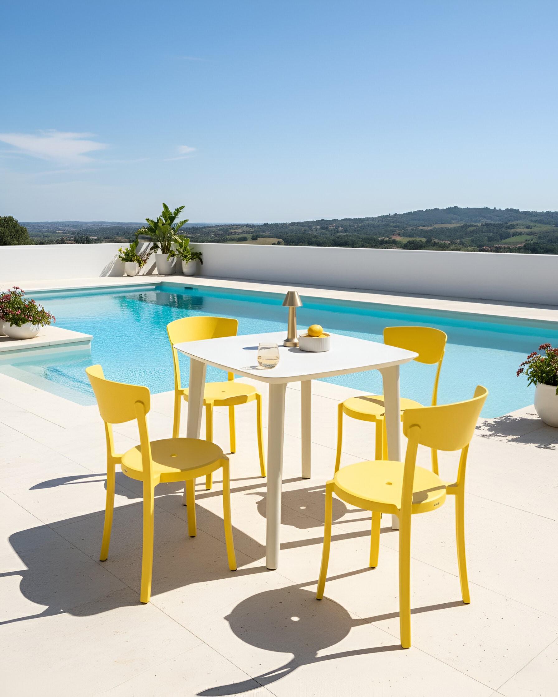 Set van 4 tuinstoelen VIESTE Geel