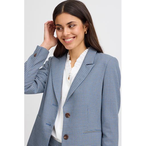 Fransa Nicol Blazer, Blue Houndstooth, 40