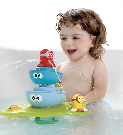 Yookidoo Badespielzeug - 7 Teile - Stack 'n' Spray Fountain