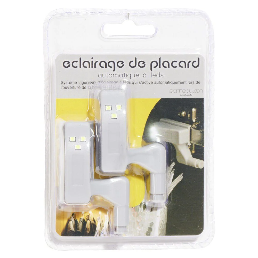 Éclairage de placard automatique à LED x2