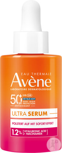 Avène Solaire Ultra Sérum IP50+ Repulpant Anti-Âge HA & Niacinamide Peau Sensible 30ml