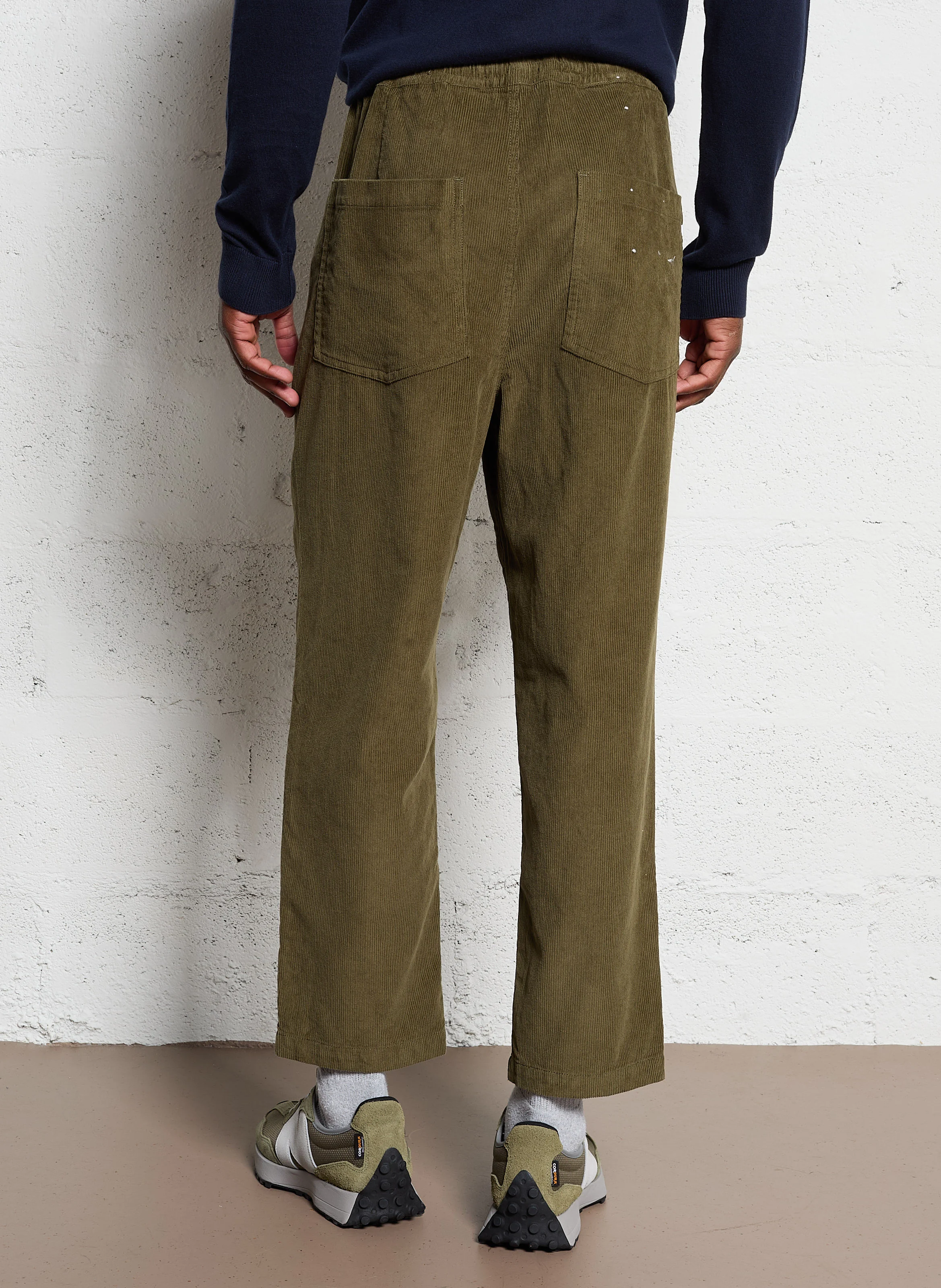 HAWTIN - Pantalon droit en coton | Vert