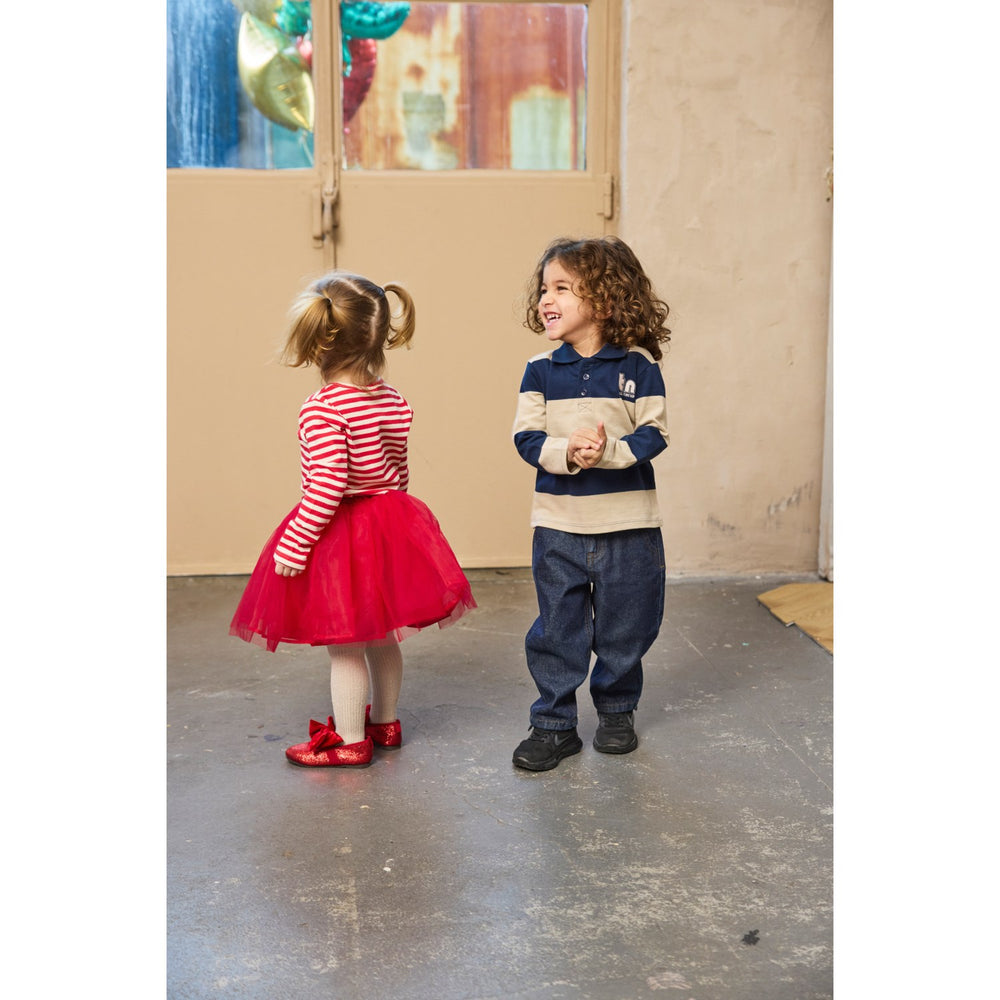 Køb THE NEW Siblings Navy Blazer Striped Rinon L_S Pique Polo