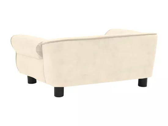 Canapé pour chien Crème 72x45x30 cm Peluche