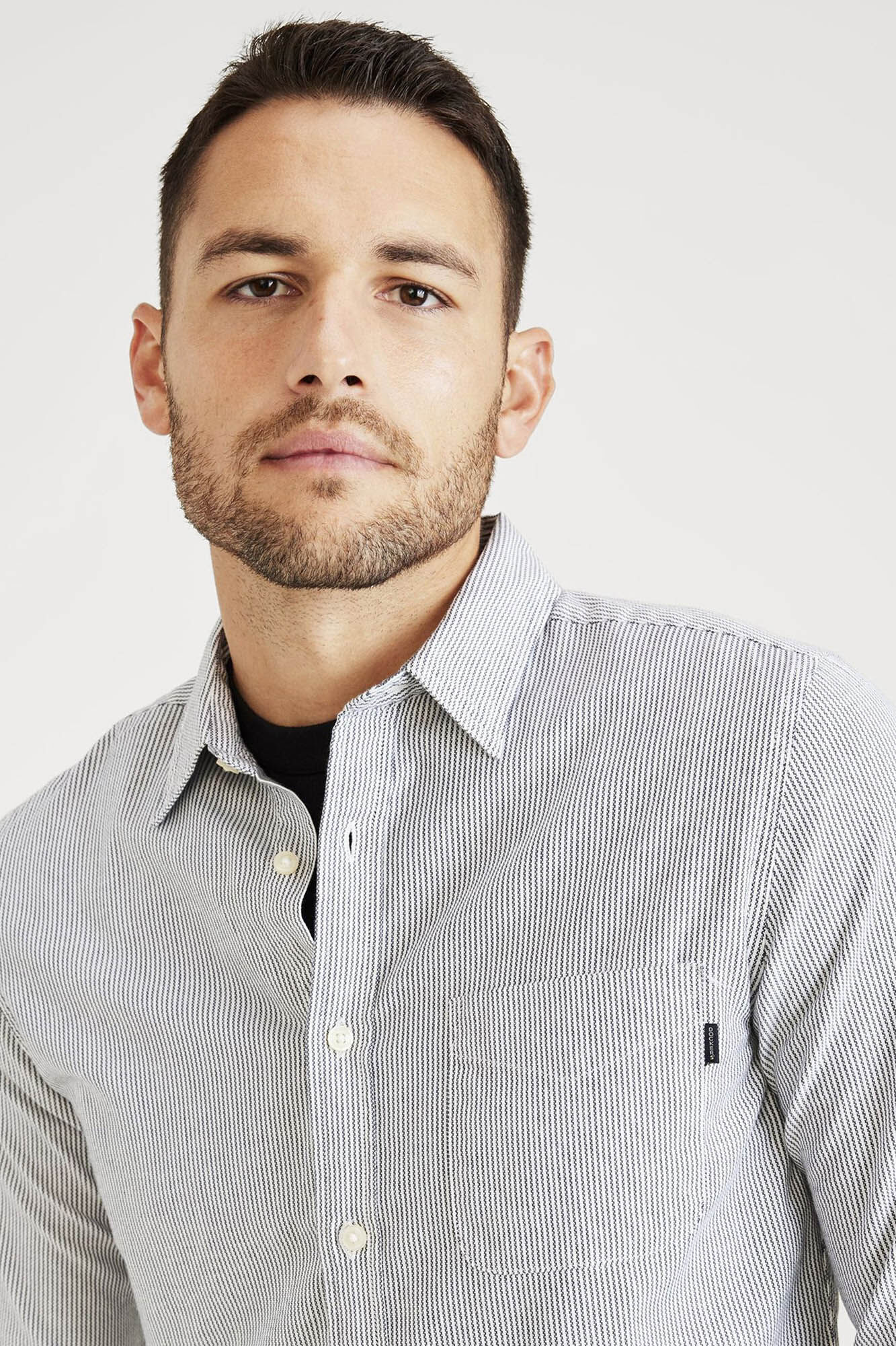 Camisa Icon Slim Fit com Botões - Azul