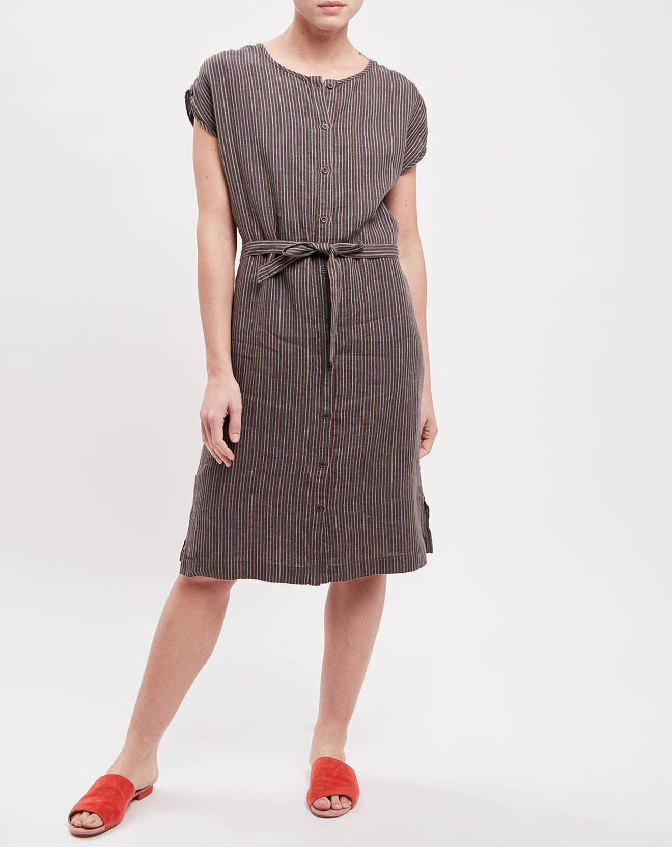 Harris Wilson Robe 100% Lin Constance charcoal