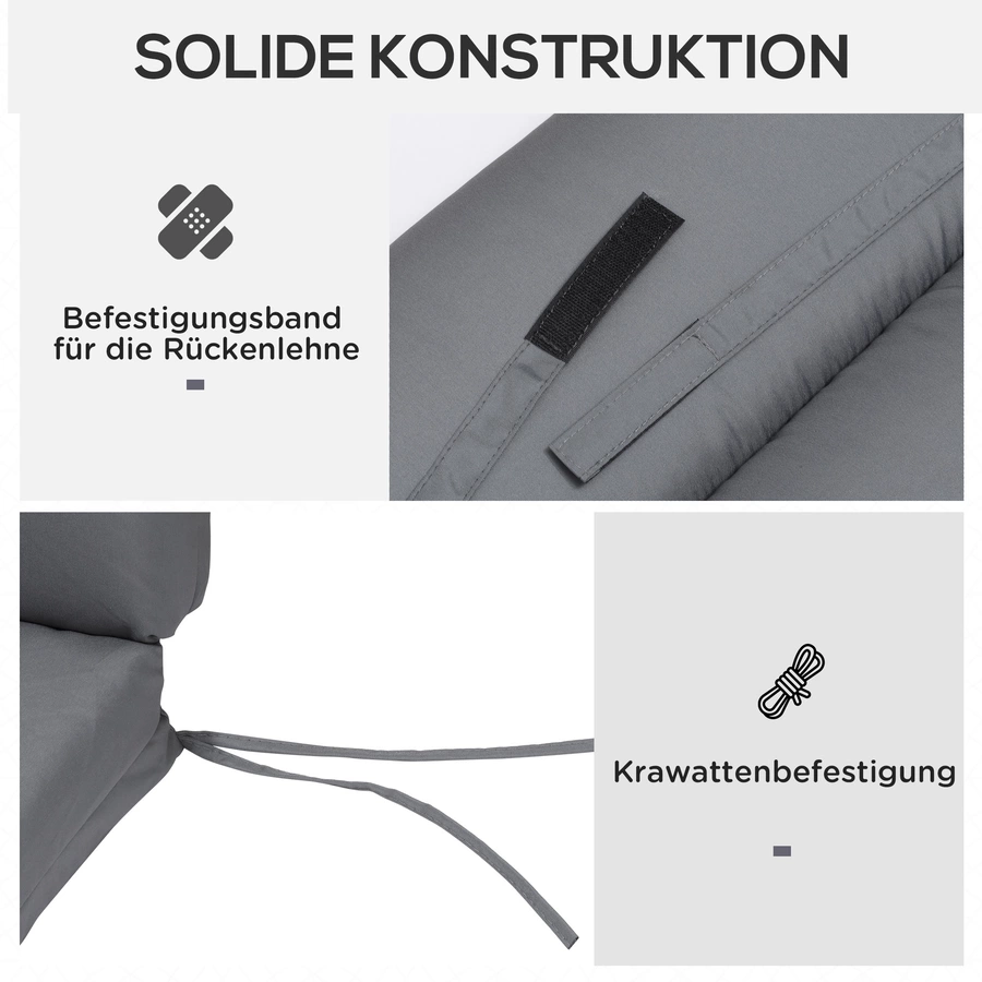 Outsunny Stuhlauflage mit 180g? Polyester grau