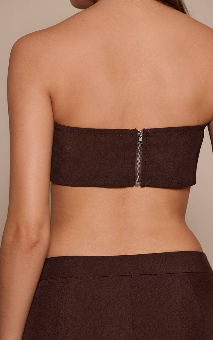 Marron Foncé Haut Bandeau Tailleur