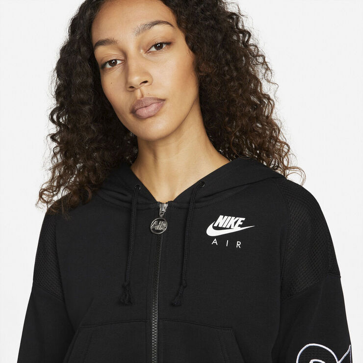Nike Air Oversized Fleece Haettetroje Sort