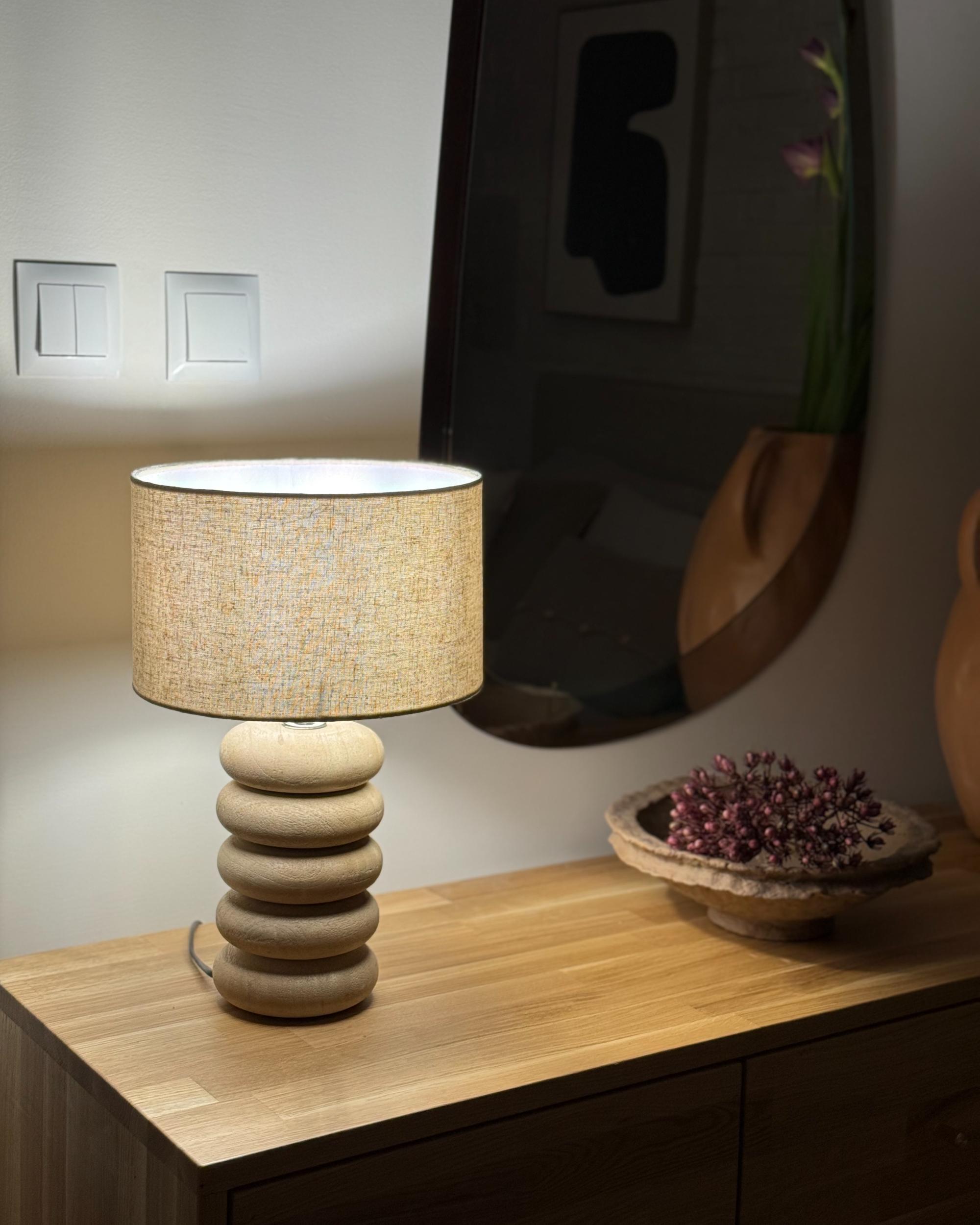 Tafellamp BETWA Mangohout Lichtbruin