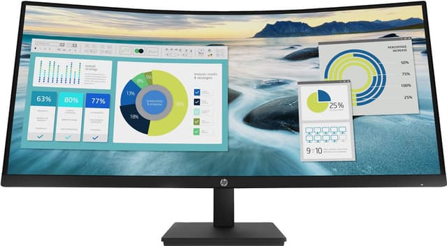 HP P34hc G4 WQHD 34” kurvet skærm (sort)