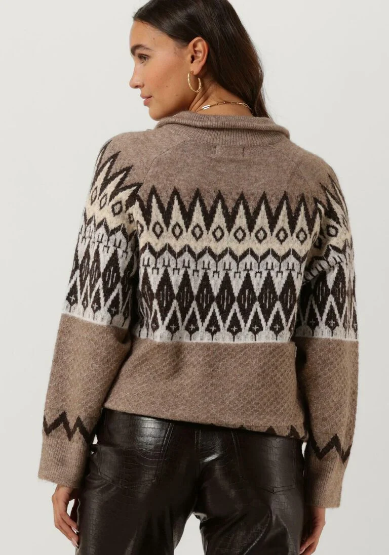 OBJECT beige object trui sala l/s knit pullover