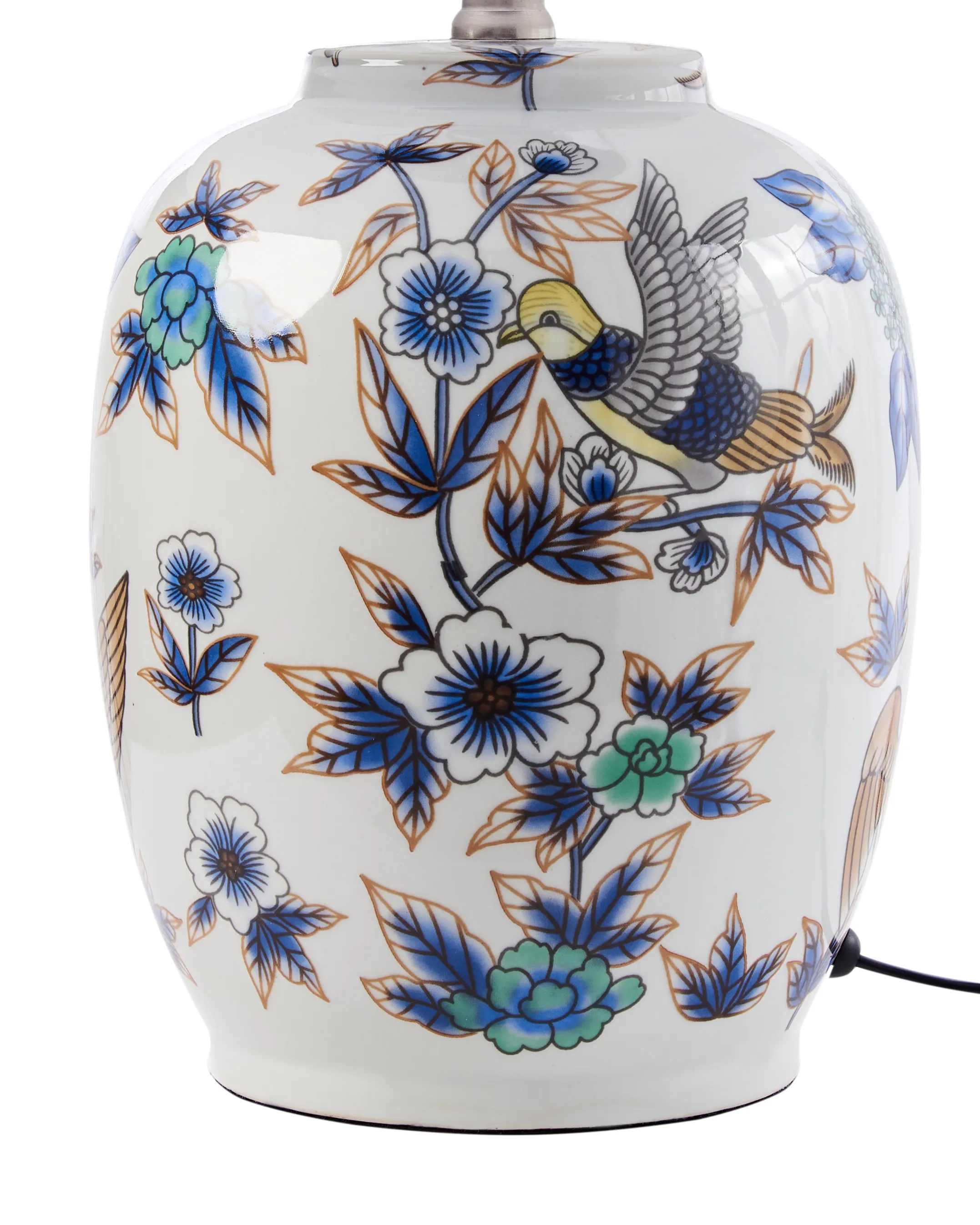 Tafellamp SUNJA Porselein Wit/blauw