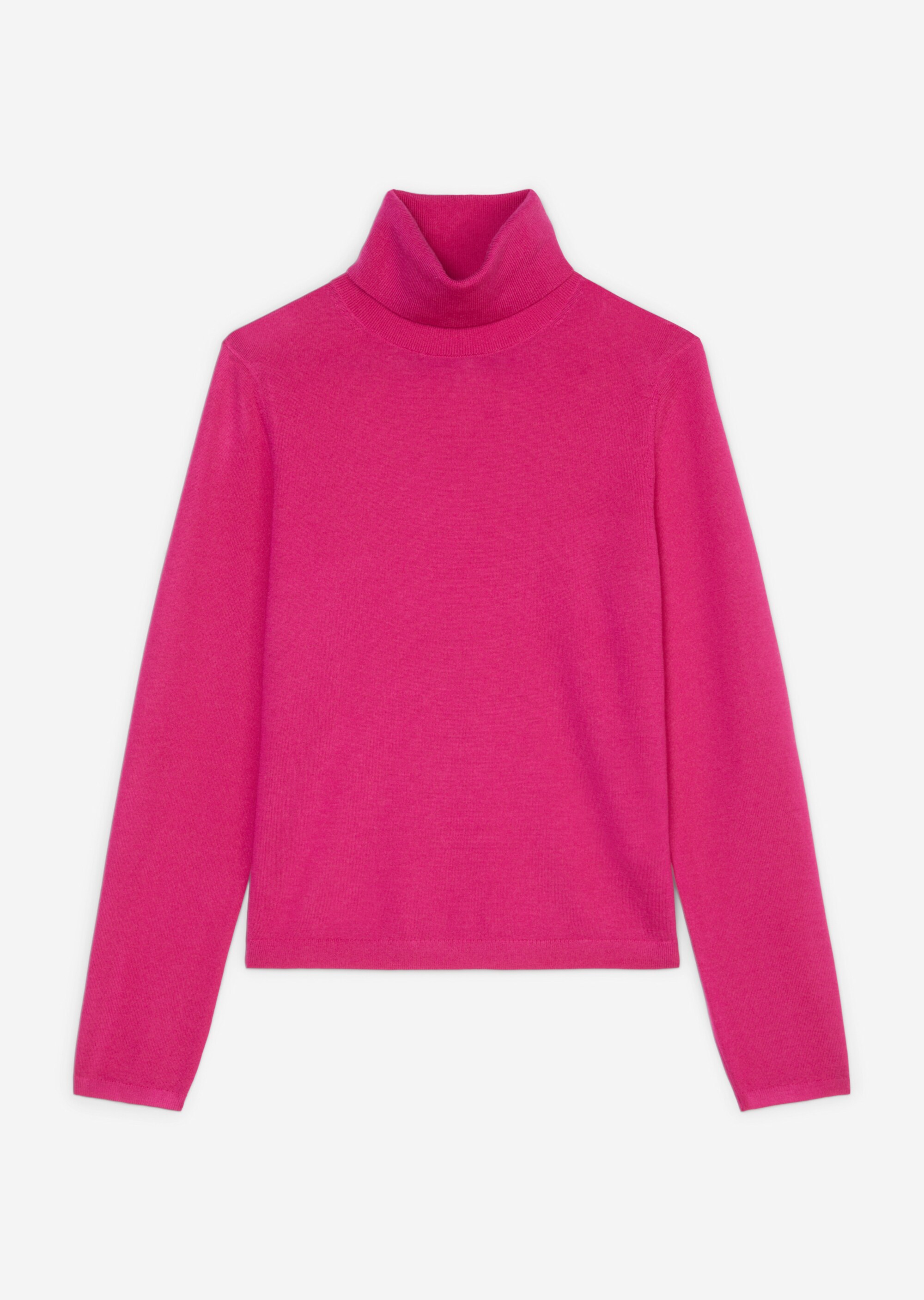 Feinstrick-Rollkragenpullover regularaus reiner Merinowolle