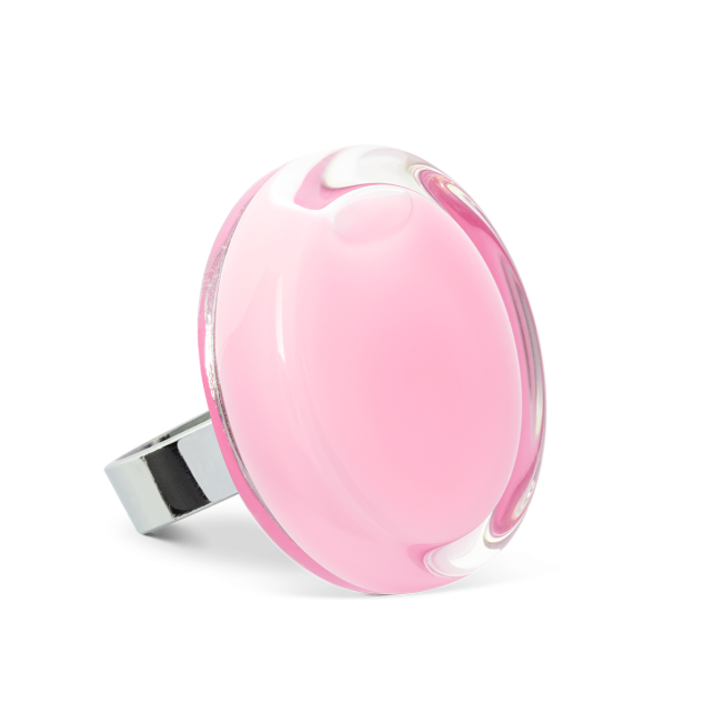 Bague en verre soufflé - Cachou Medium Pastel