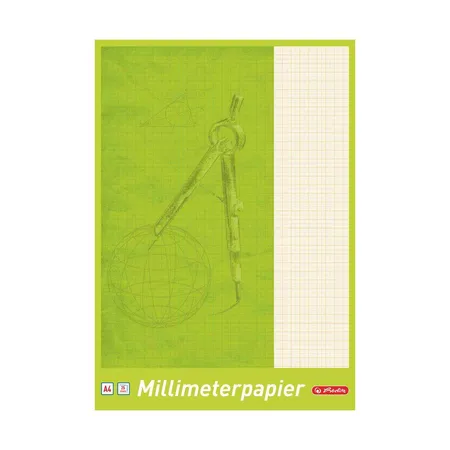 Herlitz Millimeterpapier DIN A4, 25 Blatt je Block, 5 Blöcke