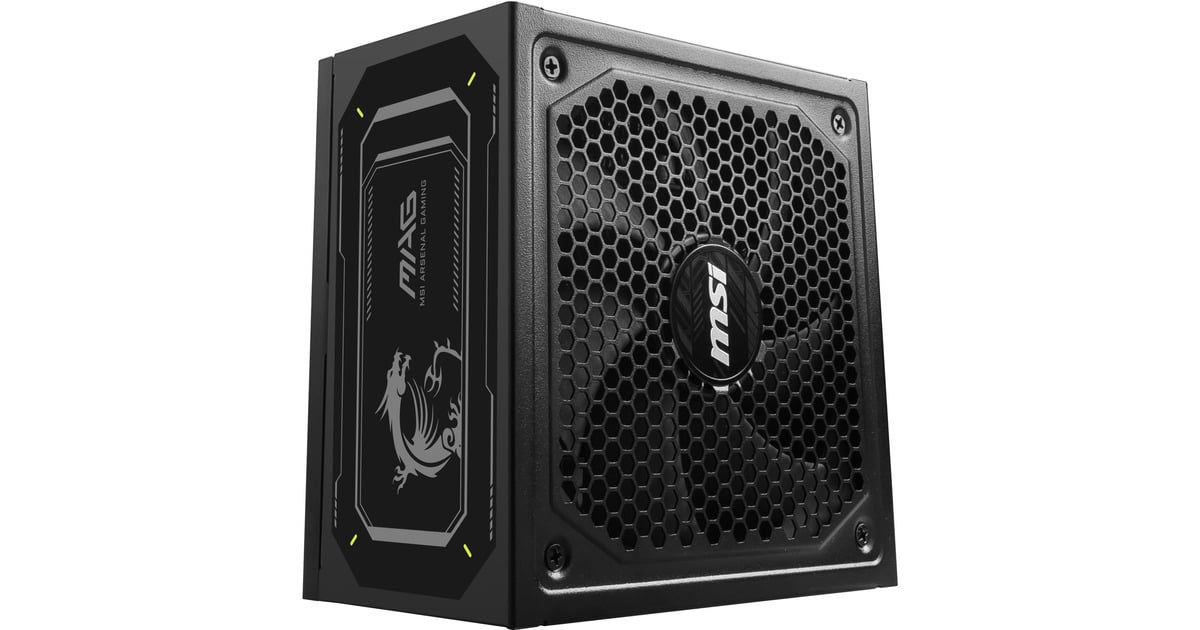 MSIMAG A1000GL PCIE5 II modulaire 1000 watt voeding   (Zwart, 1x 12V-2x6, 4x PCIe)