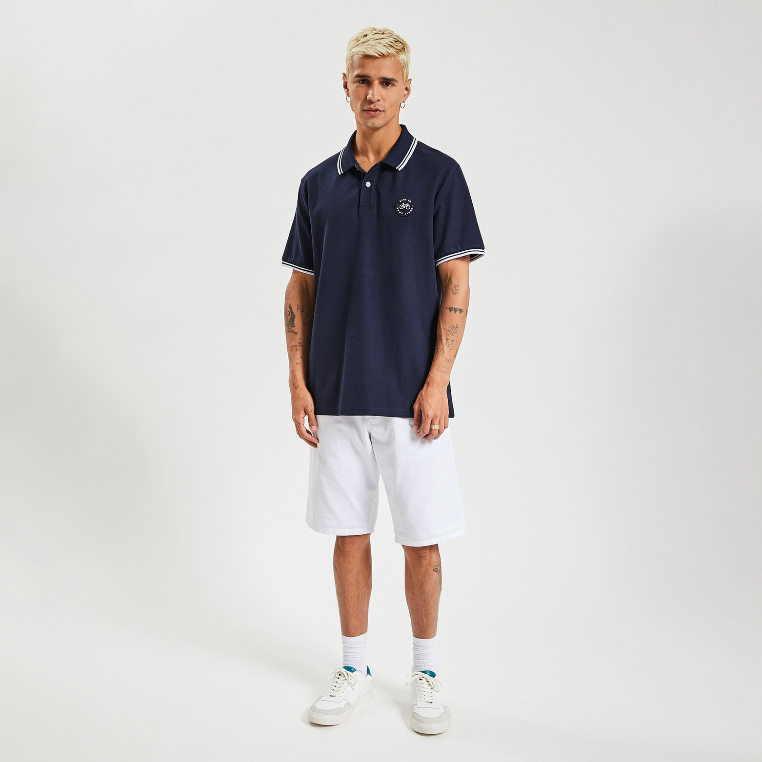 Polo manches courtes licence Tour de France Bleu