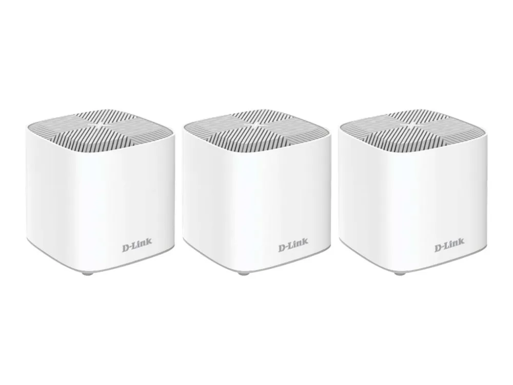 D-Link Covr Whole Home COVR-X1863 - Wi-Fi-system (3 routere) - op til 600 kvm - mesh - GigE - 802.11a/b/g/n/ac/ax - Dual Band