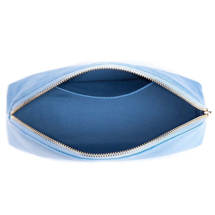 DARK Velvet Make-Up Pouch Large Light Blue