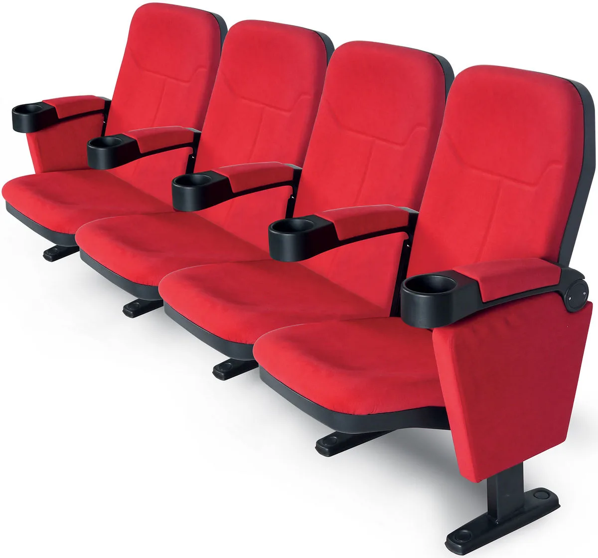 Lumene Hollywood Comfort Cinéma Rouge V2 (rangée de 4) Fauteuils cinéma