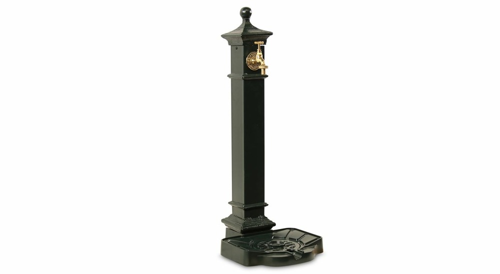 Fontaine de jardin aluminium-métal vert 29x33.5x77cm