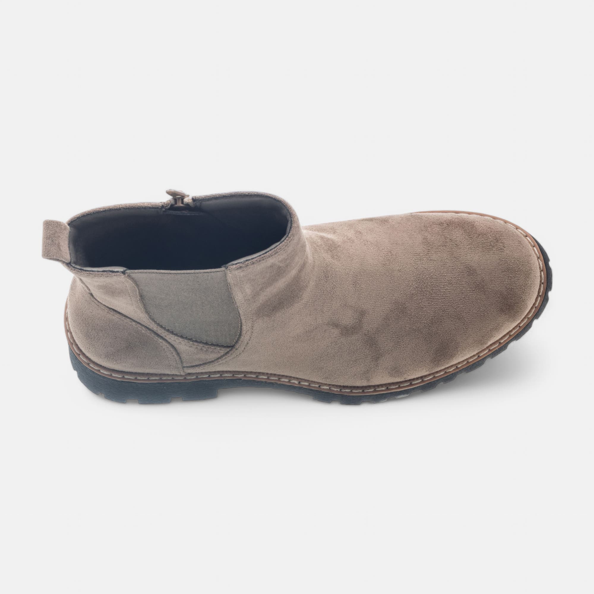 Boots à talon compensé Femme taupe