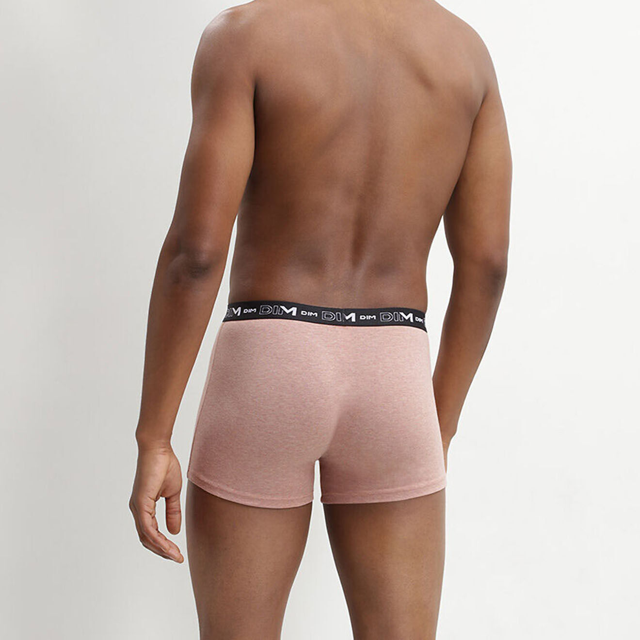 Dim 2 Boxers Coton Stretch nude/bleu barbeau