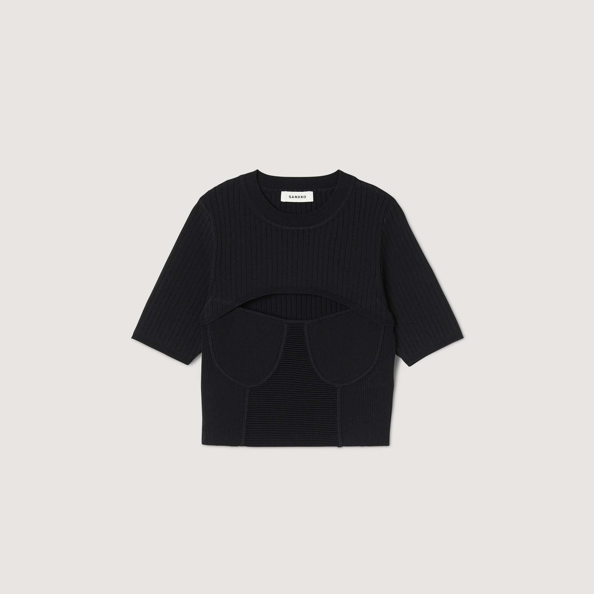 Pull court ajoure