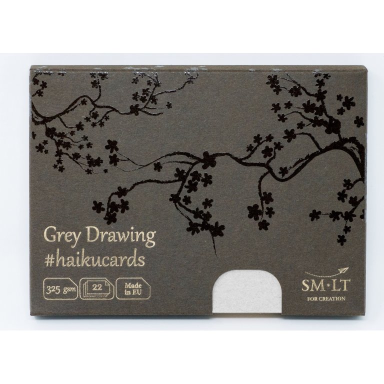 Blankokarten Haikucards grau, 325 g/m², Set