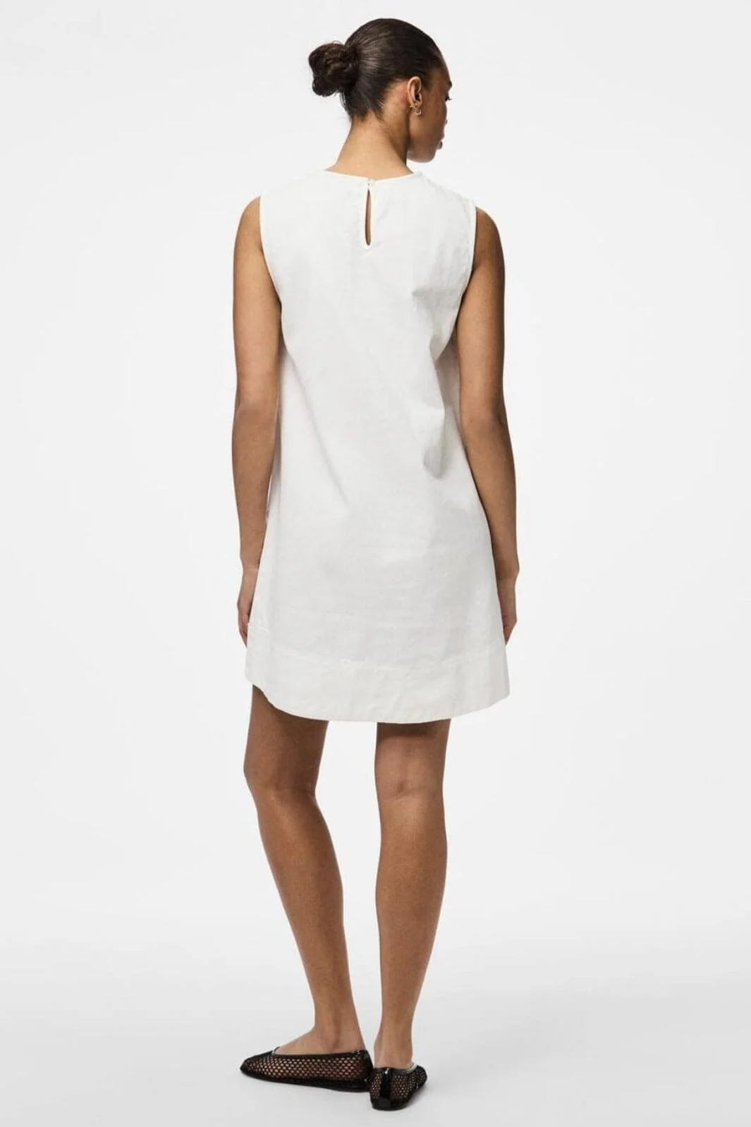 Pieces Pcflora Sl Mini Denim Dress