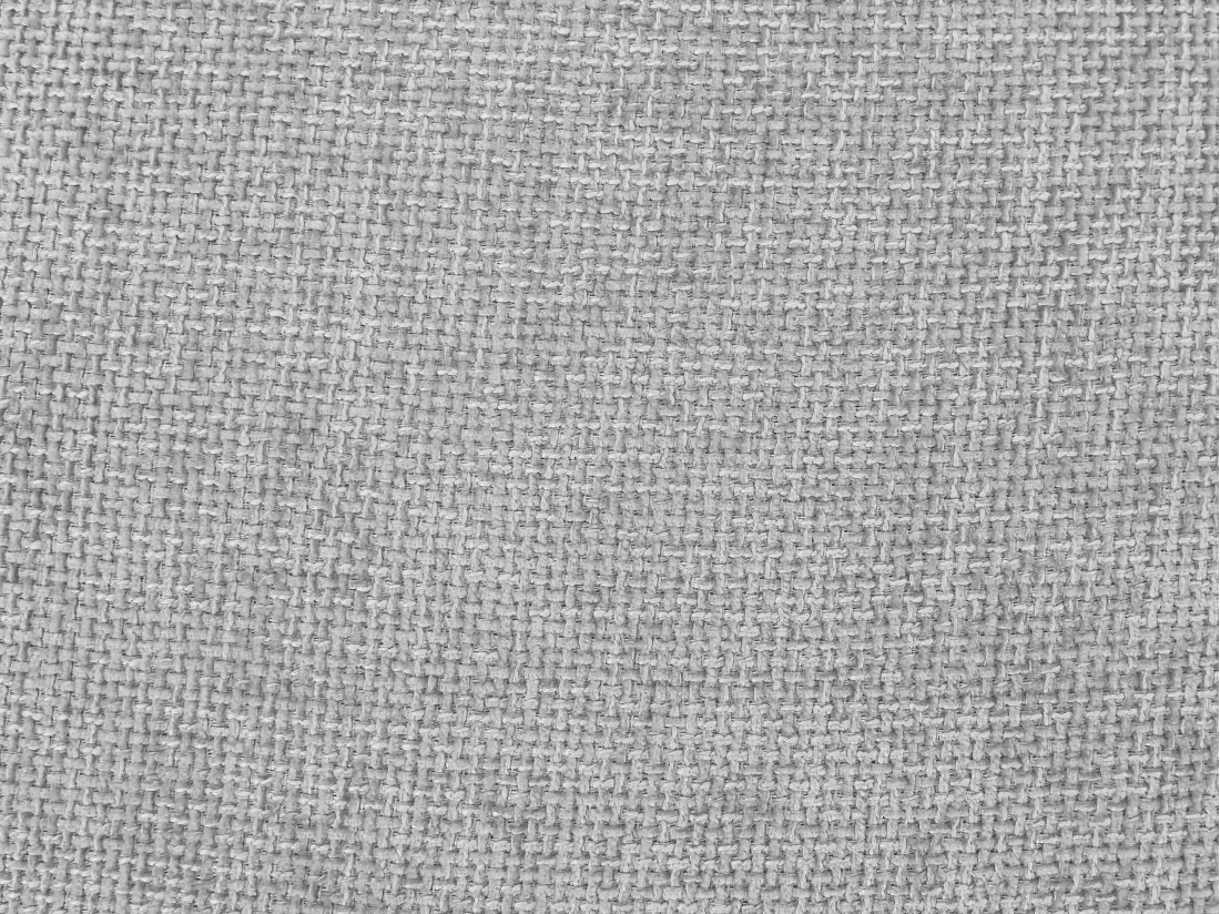 Canapé d'angle panoramique modulable et pouf dossier avance-recule en tissu texturé gris clair et terracotta APOLIU