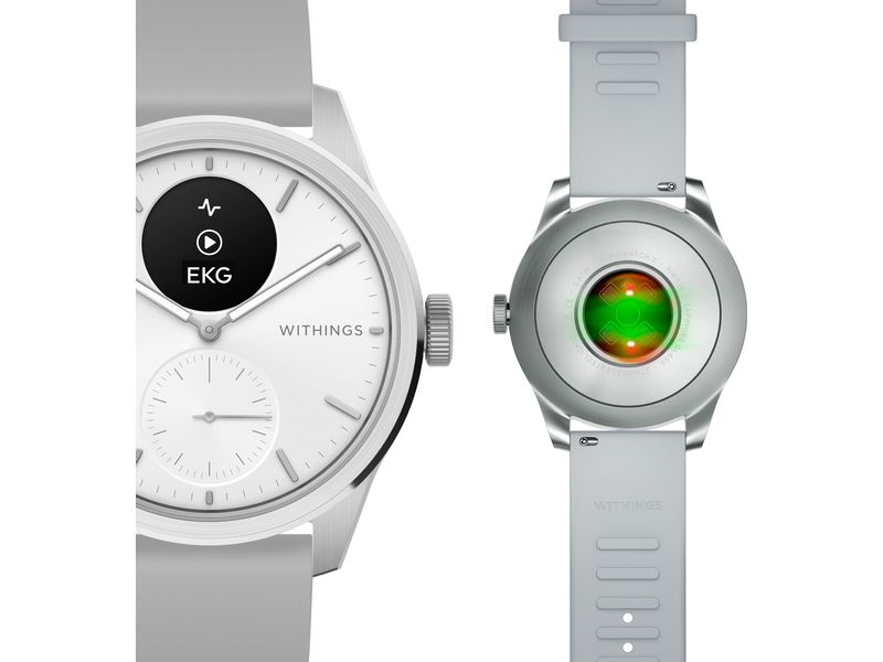 Withings Activity Tracker Scanwatch 2 Weiss, 42 mm Hybrid Smartwatch