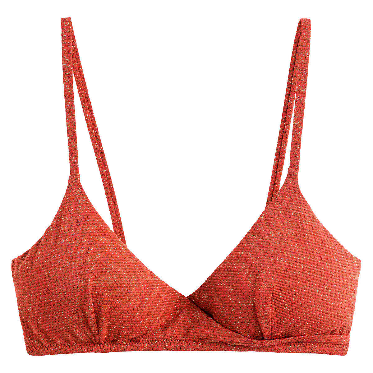 COLEÇÕES LA REDOUTE<br>Sutiã de biquíni triangular, tricô estampado