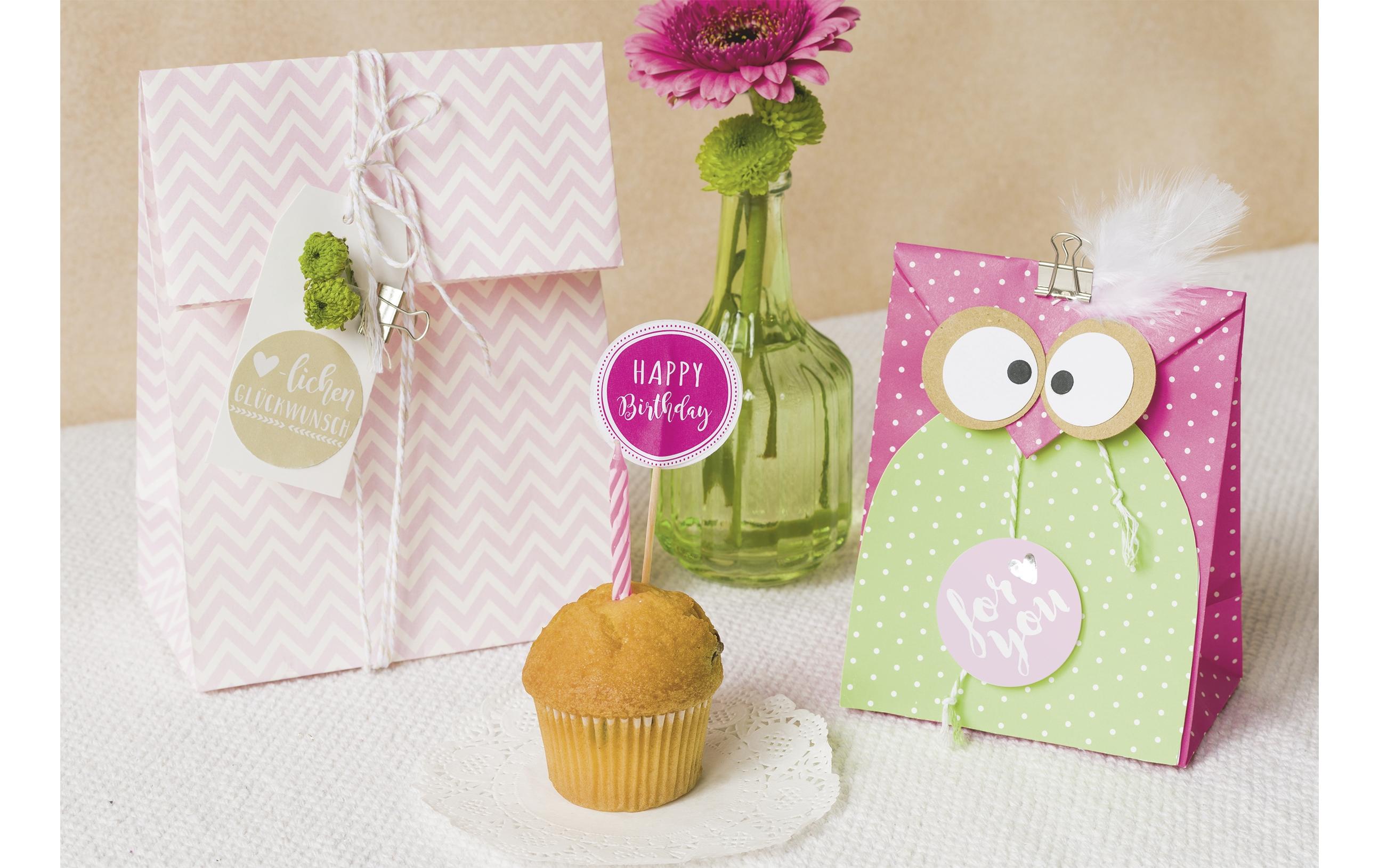 Geschenktüte 12 Stück PinkPapierbeutel Set