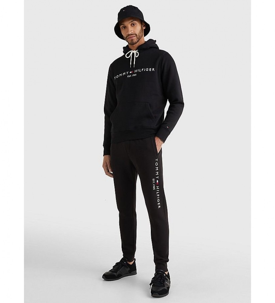 Moletom com capuz Tommy Hilfiger Core Logo - Preto