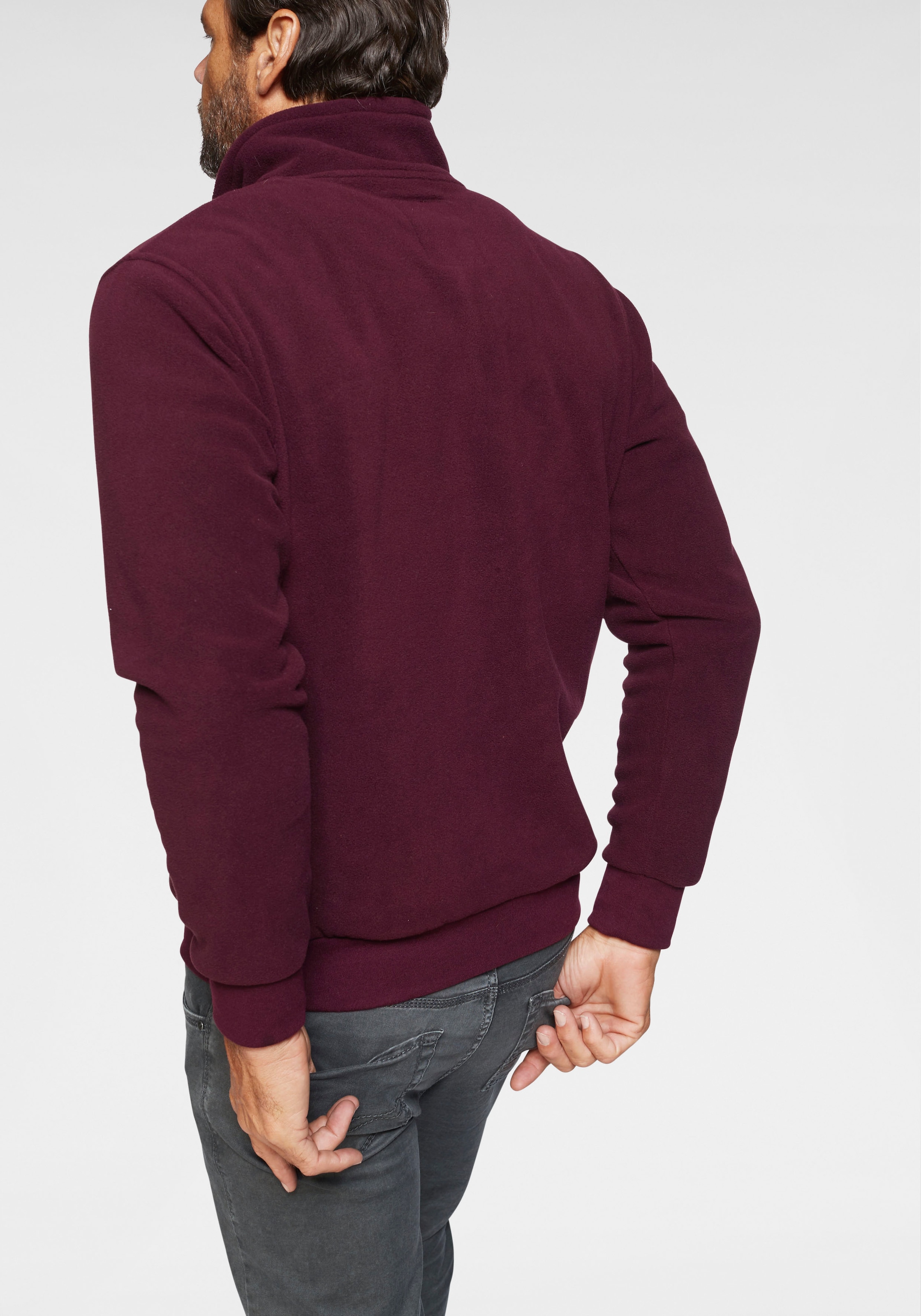 Man's World Fleecepullover , für die Übergangszeit aus Fleece,  schnelltrocknend