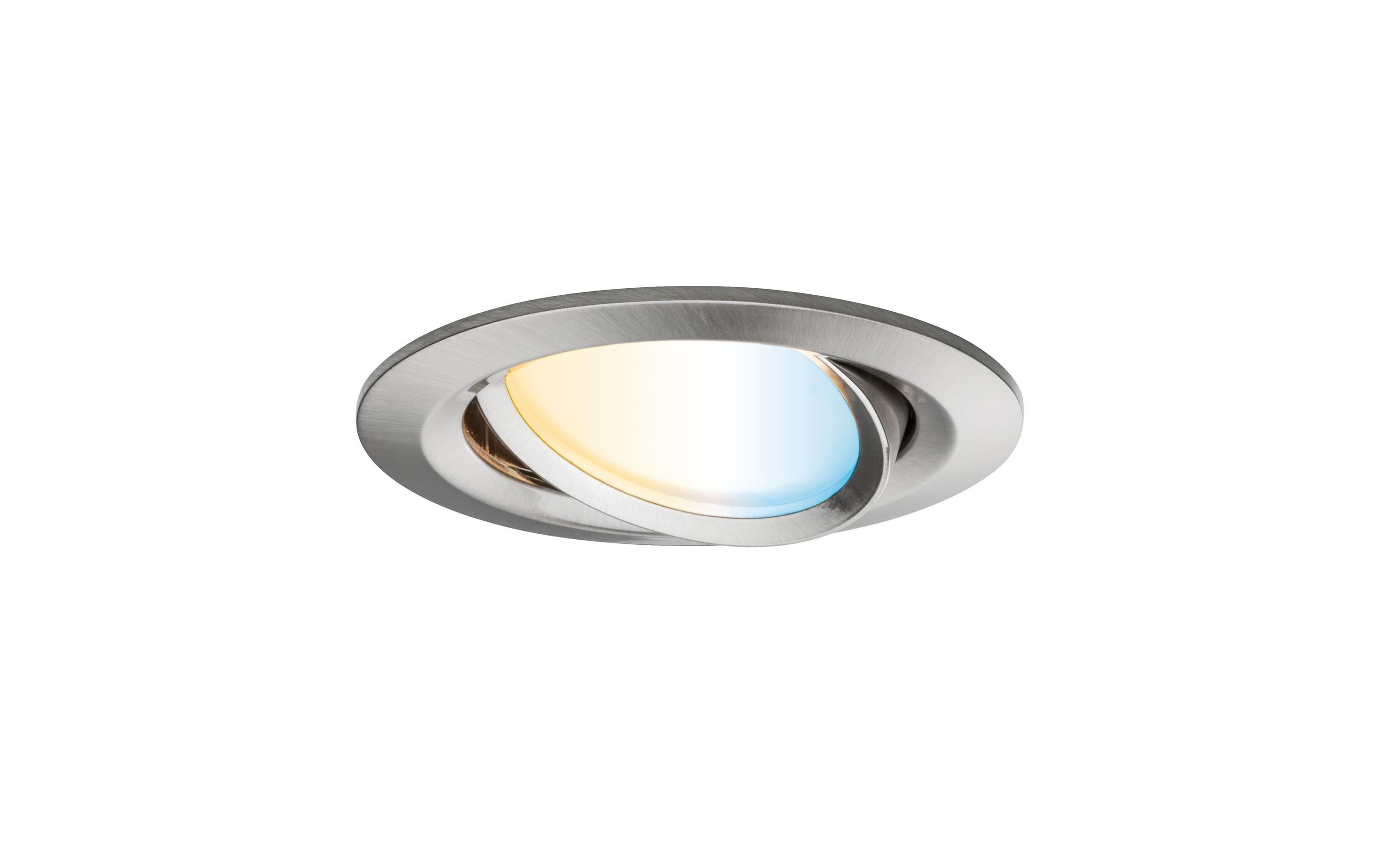 Einbauspot Nova Plus Set, 3 x 6 W, 2700- 6500 K, EisenLED Einbauspots Smart Home Zigbee