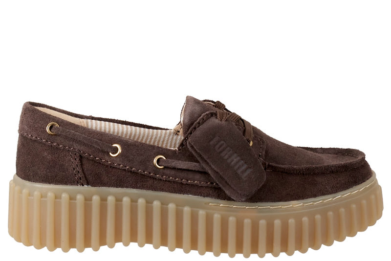 CLARKS TORHILL BOAT DARK BROWN SUEDE