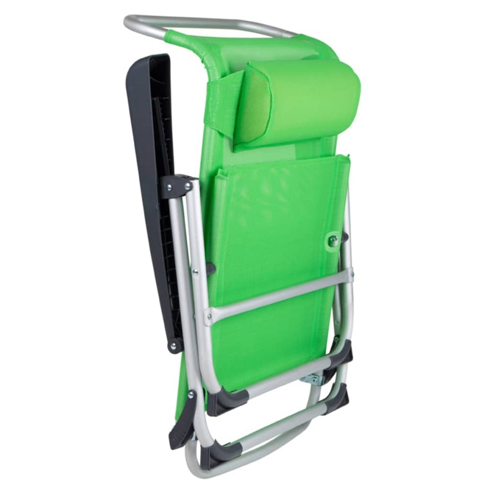 Chaise de plage aluminium vert
