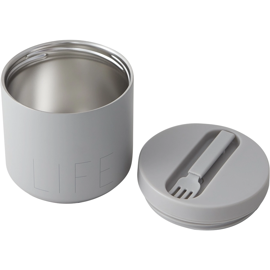 Design Letters Thermobox Travel life large in cool gray